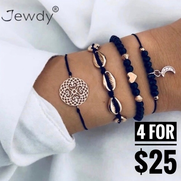 4 for $25 SALE!!!! 4 Piece Beaded Charm Bracelets - Picture 3 of 4